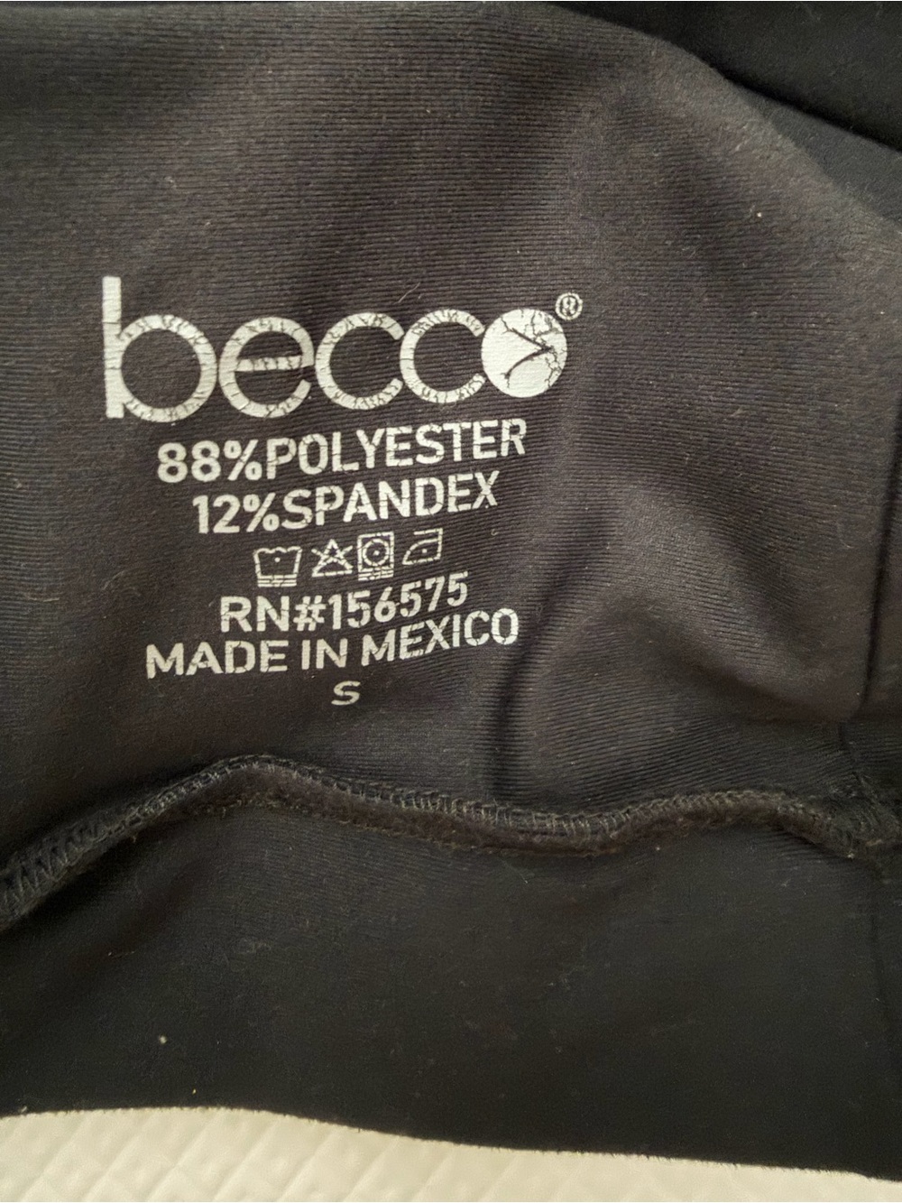 Black High-Neck Sports Bra - Becco-Small - Picture 3 of 3